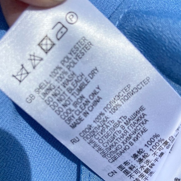 REISS Eri Fit And Flare Dress Deep Sky Blue Size 4 - Picture 10 of 11